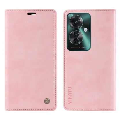 YIKATU YK-006 For Oppo Reno11 F 5G Case Litchi Texture Magnetic Closing Leather Phone Cover