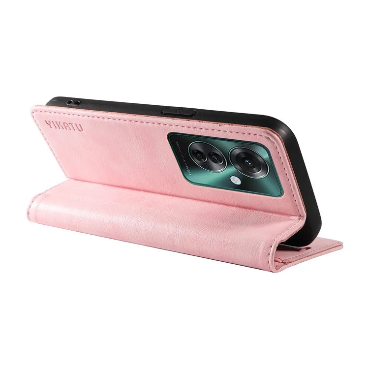YIKATU YK-006 For Oppo Reno11 F 5G Case Litchi Texture Magnetic Closing Leather Phone Cover