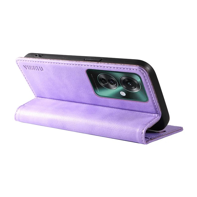YIKATU YK-006 For Oppo Reno11 F 5G Case Litchi Texture Magnetic Closing Leather Phone Cover
