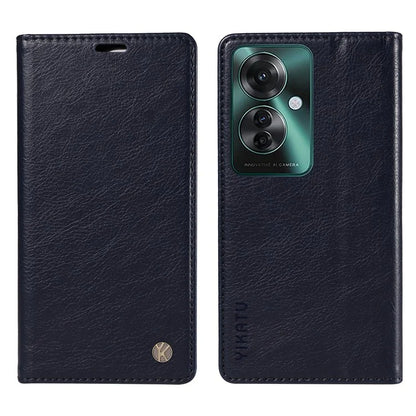 YIKATU YK-006 For Oppo Reno11 F 5G Case Litchi Texture Magnetic Closing Leather Phone Cover
