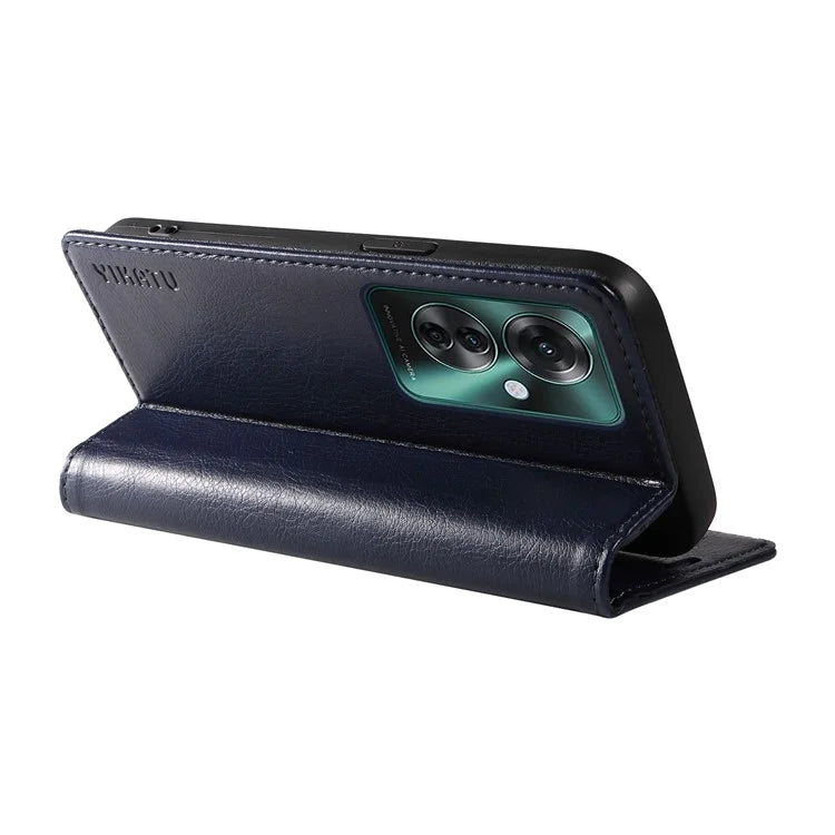 YIKATU YK-006 For Oppo Reno11 F 5G Case Litchi Texture Magnetic Closing Leather Phone Cover