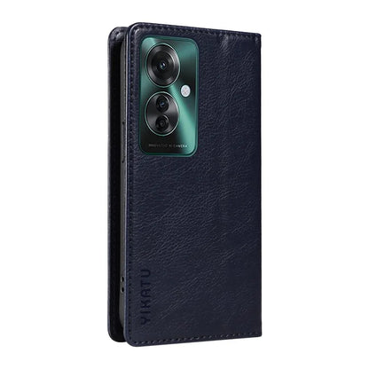 YIKATU YK-006 For Oppo Reno11 F 5G Case Litchi Texture Magnetic Closing Leather Phone Cover