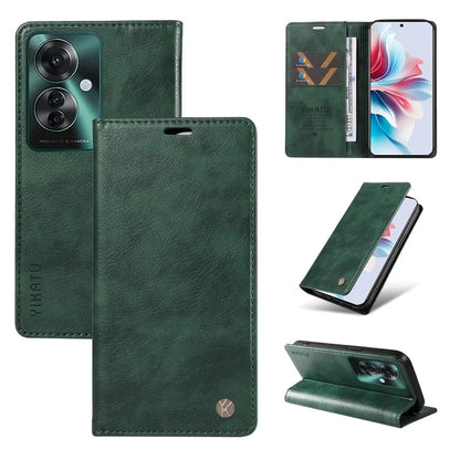 YIKATU YK-006 For Oppo Reno11 F 5G Case Litchi Texture Magnetic Closing Leather Phone Cover