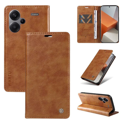 YIKATU YK-006 For Xiaomi Redmi Note 13 Pro+ 5G Case Magnetic Closing Leather Phone Cover