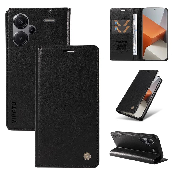 YIKATU YK-006 For Xiaomi Redmi Note 13 Pro+ 5G Case Magnetic Closing Leather Phone Cover