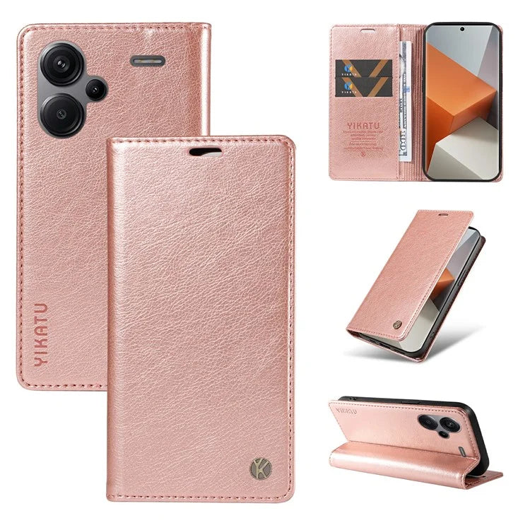 YIKATU YK-006 For Xiaomi Redmi Note 13 Pro+ 5G Case Magnetic Closing Leather Phone Cover