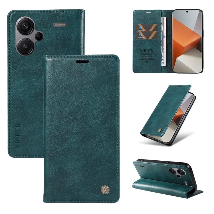 YIKATU YK-006 For Xiaomi Redmi Note 13 Pro+ 5G Case Magnetic Closing Leather Phone Cover