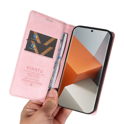 YIKATU YK-006 For Xiaomi Redmi Note 13 Pro+ 5G Case Magnetic Closing Leather Phone Cover