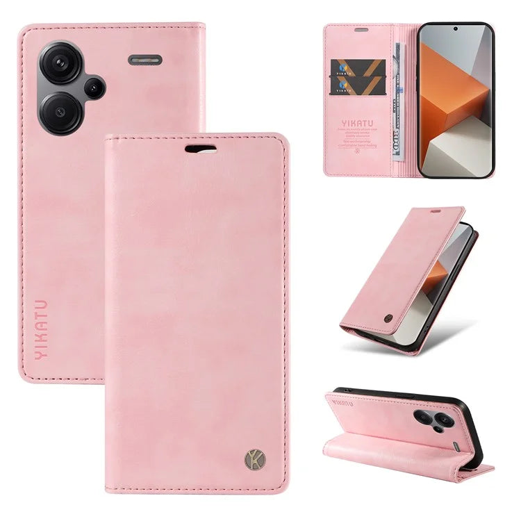 YIKATU YK-006 For Xiaomi Redmi Note 13 Pro+ 5G Case Magnetic Closing Leather Phone Cover