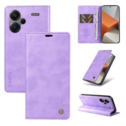 YIKATU YK-006 For Xiaomi Redmi Note 13 Pro+ 5G Case Magnetic Closing Leather Phone Cover