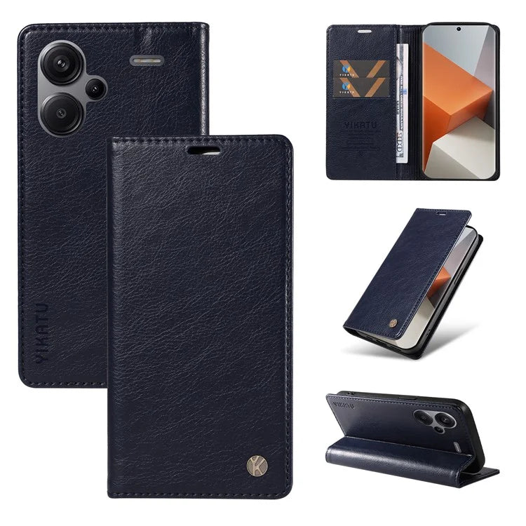YIKATU YK-006 For Xiaomi Redmi Note 13 Pro+ 5G Case Magnetic Closing Leather Phone Cover