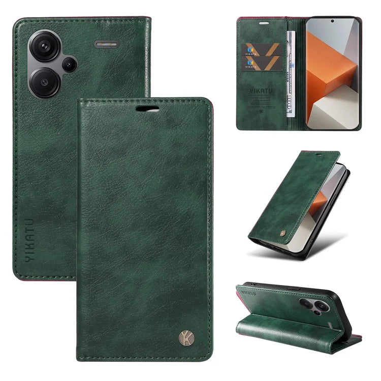 YIKATU YK-006 For Xiaomi Redmi Note 13 Pro+ 5G Case Magnetic Closing Leather Phone Cover