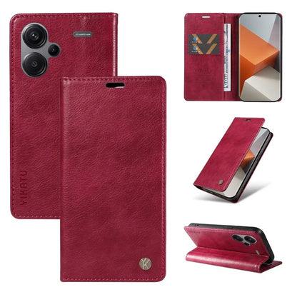 YIKATU YK-006 For Xiaomi Redmi Note 13 Pro+ 5G Case Magnetic Closing Leather Phone Cover