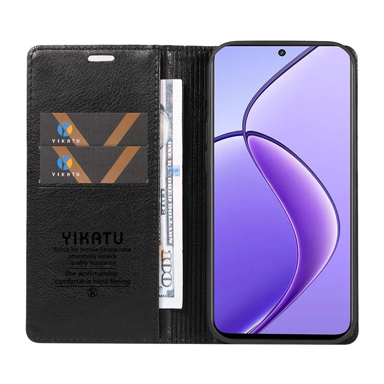 YIKATU YK-006 For Realme 12 5G Wallet Case Folding Stand PU Leather Phone Cover