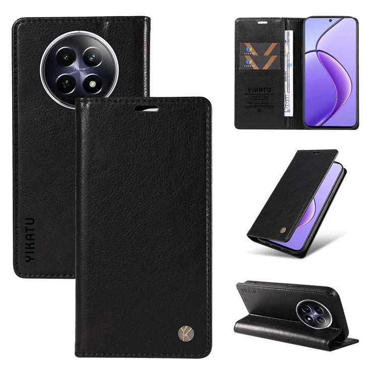 YIKATU YK-006 For Realme 12 5G Wallet Case Folding Stand PU Leather Phone Cover
