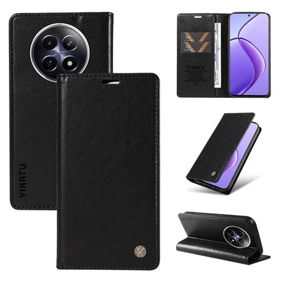 YIKATU YK-006 For Realme 12 5G Wallet Case Folding Stand PU Leather Phone Cover