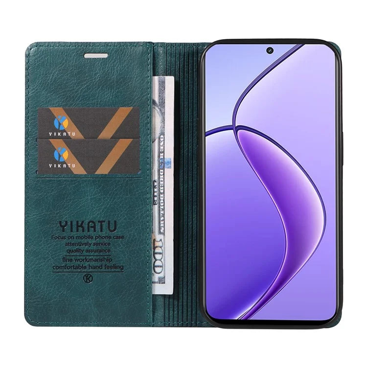 YIKATU YK-006 For Realme 12 5G Wallet Case Folding Stand PU Leather Phone Cover