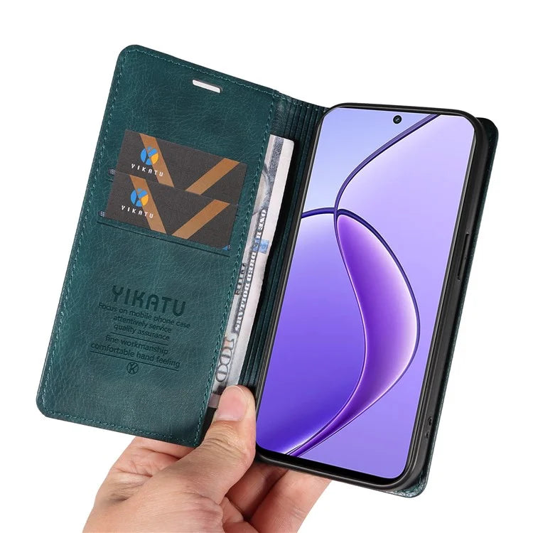 YIKATU YK-006 For Realme 12 5G Wallet Case Folding Stand PU Leather Phone Cover