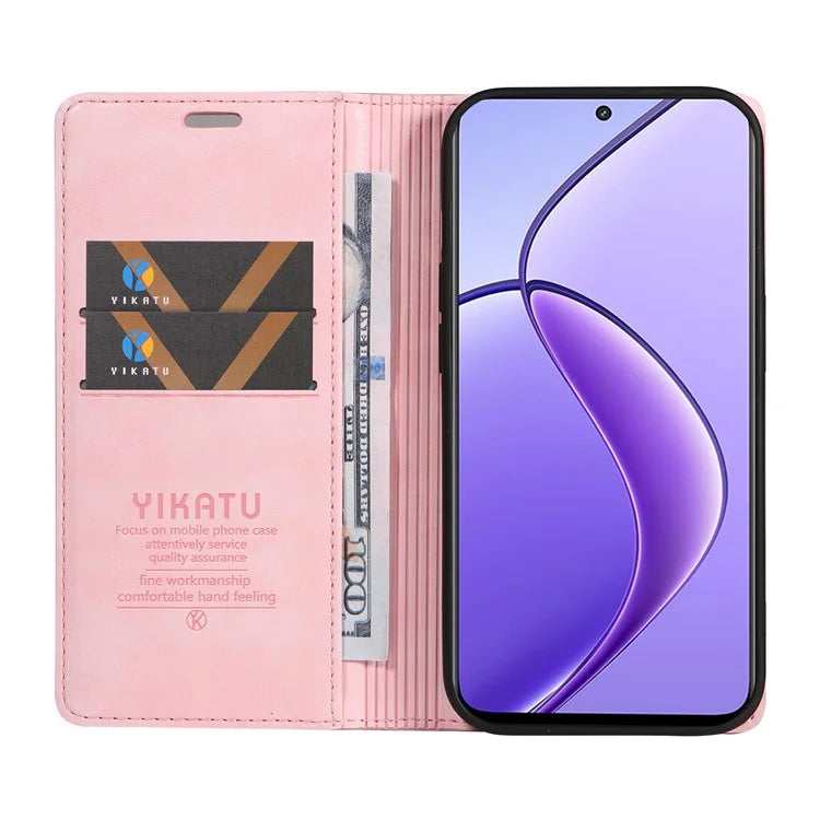 YIKATU YK-006 For Realme 12 5G Wallet Case Folding Stand PU Leather Phone Cover
