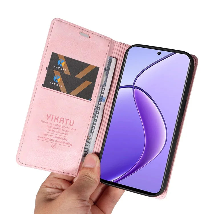 YIKATU YK-006 For Realme 12 5G Wallet Case Folding Stand PU Leather Phone Cover