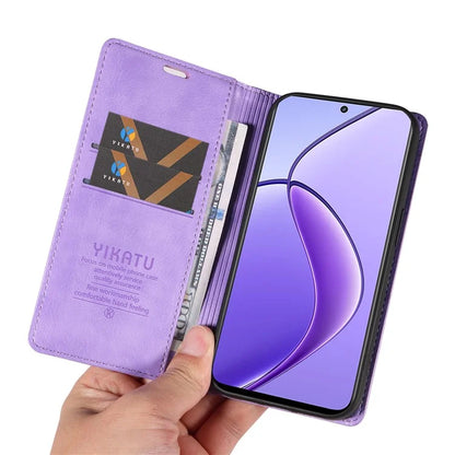 YIKATU YK-006 For Realme 12 5G Wallet Case Folding Stand PU Leather Phone Cover