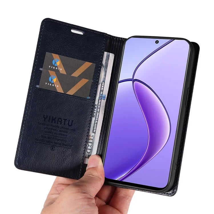 YIKATU YK-006 For Realme 12 5G Wallet Case Folding Stand PU Leather Phone Cover