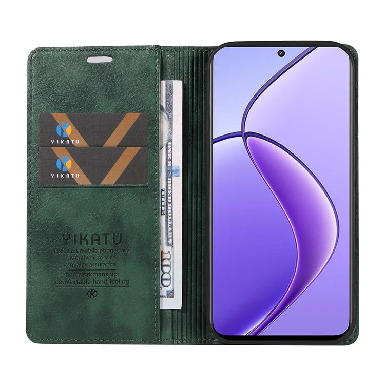YIKATU YK-006 For Realme 12 5G Wallet Case Folding Stand PU Leather Phone Cover