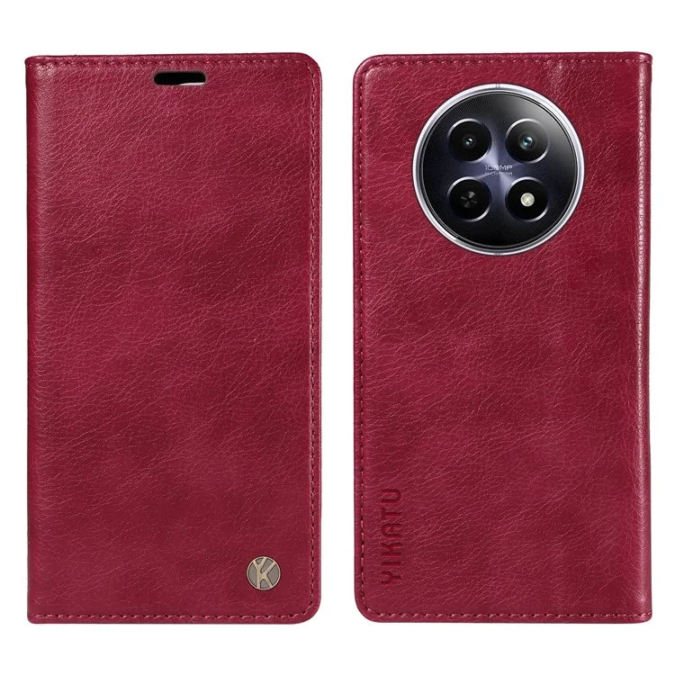 YIKATU YK-006 For Realme 12 5G Wallet Case Folding Stand PU Leather Phone Cover