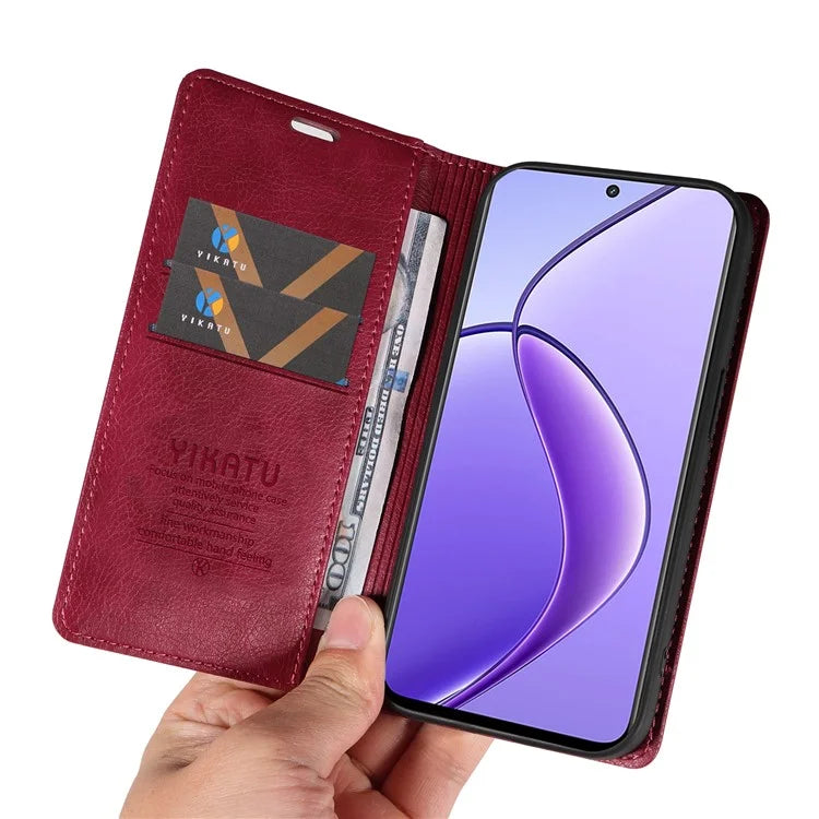 YIKATU YK-006 For Realme 12 5G Wallet Case Folding Stand PU Leather Phone Cover