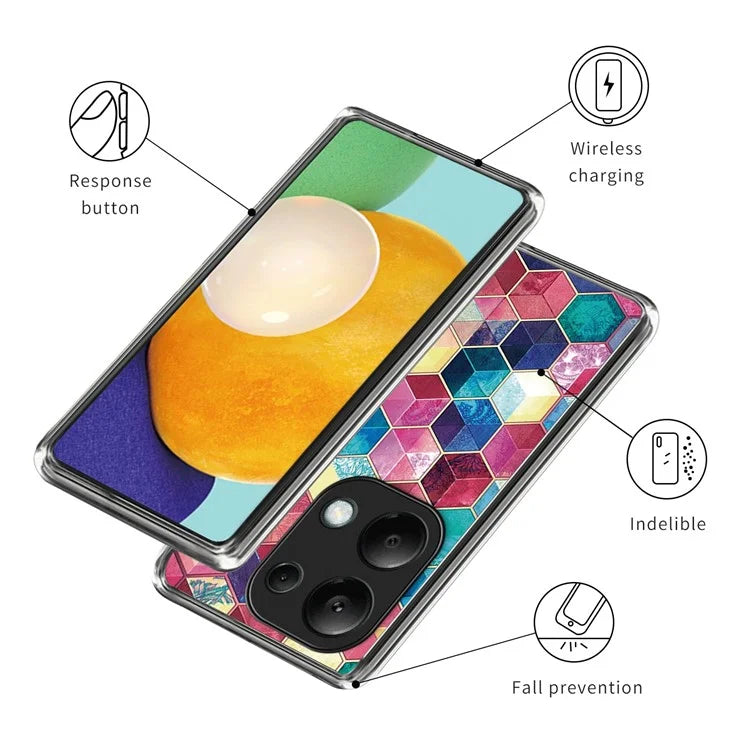 For Xiaomi Redmi Note 13 Pro 4G / Poco M6 Pro 4G TPU Case Soft Phone Cover Pattern Printing