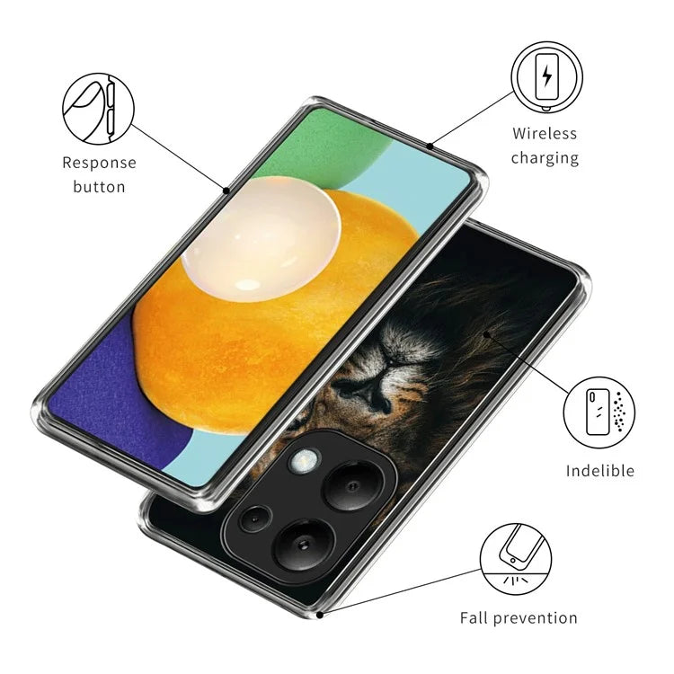 For Xiaomi Redmi Note 13 Pro 4G / Poco M6 Pro 4G TPU Case Soft Phone Cover Pattern Printing