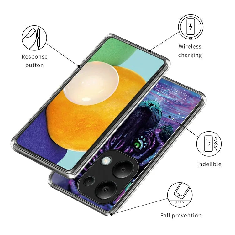 For Xiaomi Redmi Note 13 Pro 4G / Poco M6 Pro 4G TPU Case Soft Phone Cover Pattern Printing