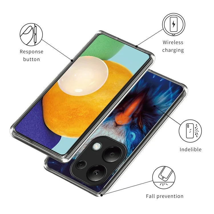 For Xiaomi Redmi Note 13 Pro 4G / Poco M6 Pro 4G TPU Case Soft Phone Cover Pattern Printing