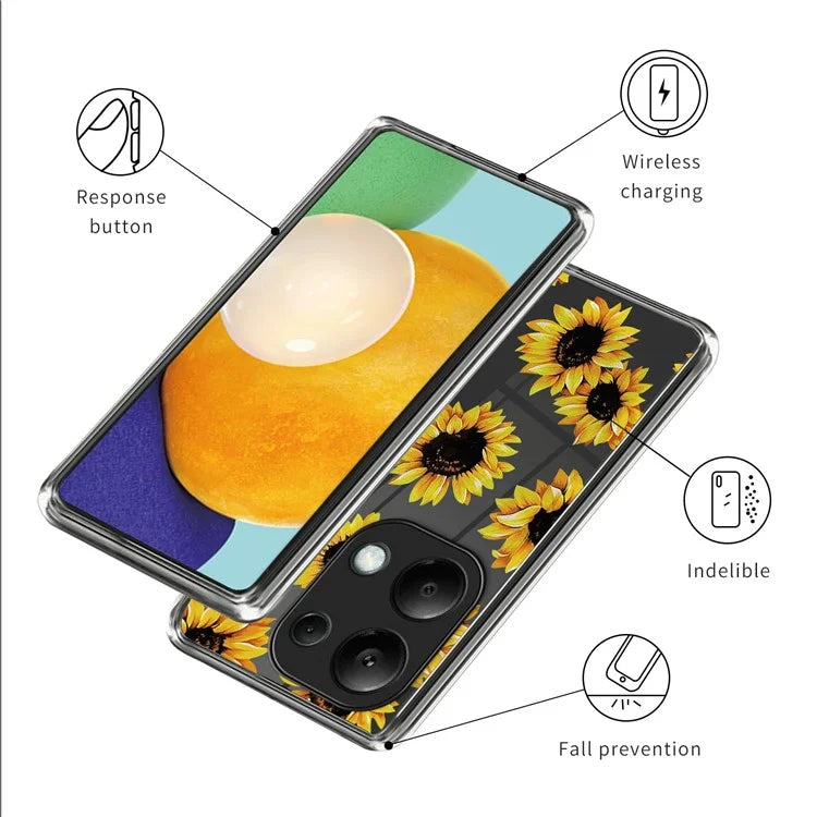 For Xiaomi Redmi Note 13 Pro 4G / Poco M6 Pro 4G TPU Case Soft Phone Cover Pattern Printing