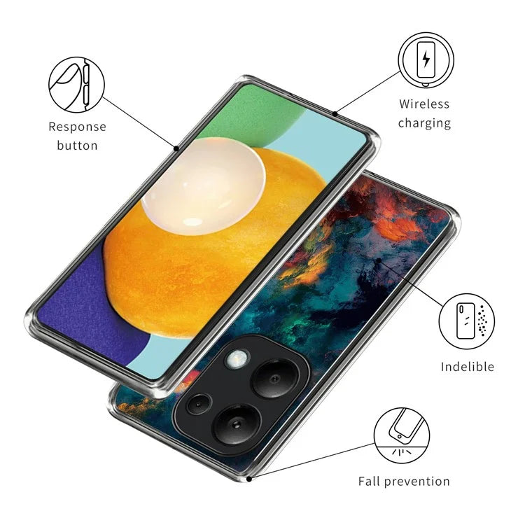 For Xiaomi Redmi Note 13 Pro 4G / Poco M6 Pro 4G TPU Case Soft Phone Cover Pattern Printing