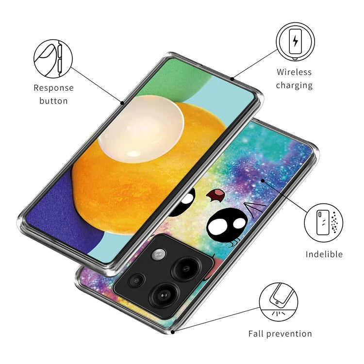 For Xiaomi Redmi Note 13 Pro 5G / Poco X6 5G Slim Case Pattern Printing Shockproof TPU Phone Cover