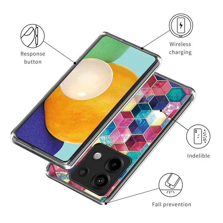 For Xiaomi Redmi Note 13 Pro 5G / Poco X6 5G Slim Case Pattern Printing Shockproof TPU Phone Cover