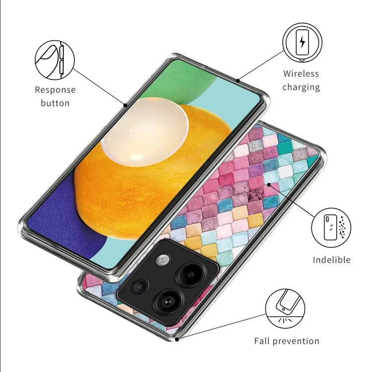 For Xiaomi Redmi Note 13 Pro 5G / Poco X6 5G Slim Case Pattern Printing Shockproof TPU Phone Cover