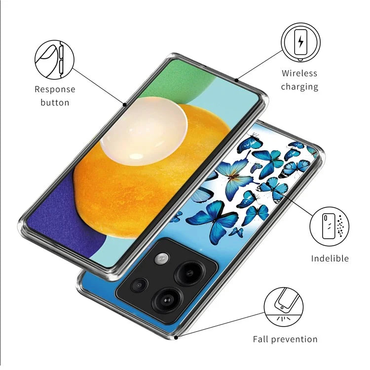 For Xiaomi Redmi Note 13 Pro 5G / Poco X6 5G Slim Case Pattern Printing Shockproof TPU Phone Cover