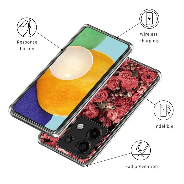 For Xiaomi Redmi Note 13 Pro 5G / Poco X6 5G Slim Case Pattern Printing Shockproof TPU Phone Cover