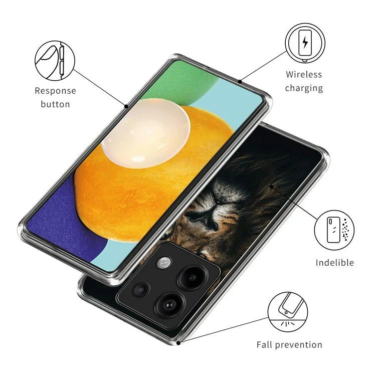 For Xiaomi Redmi Note 13 Pro 5G / Poco X6 5G Slim Case Pattern Printing Shockproof TPU Phone Cover