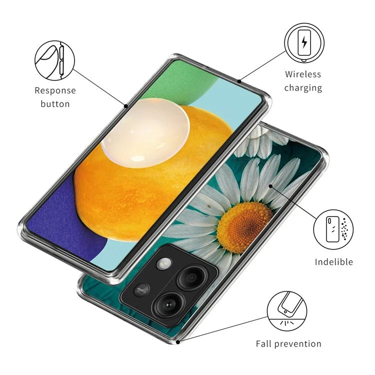 For Xiaomi Redmi Note 13 5G Case IMD Pattern Printing TPU Slim Phone Cover