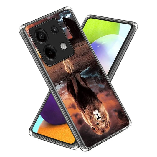 For Xiaomi Redmi Note 13 Pro 5G / Poco X6 5G TPU Case Soft Phone Cover IMD Pattern Printing