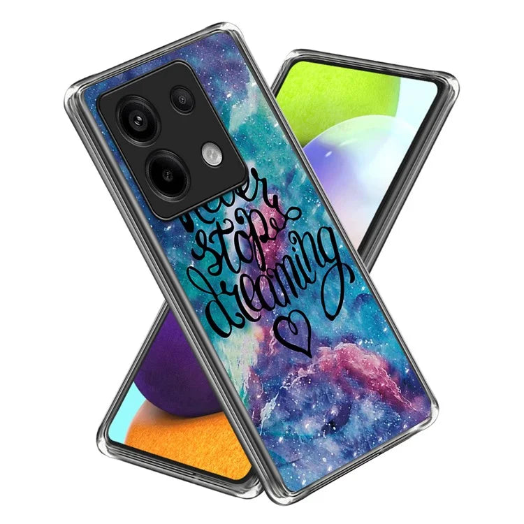 For Xiaomi Redmi Note 13 Pro 5G / Poco X6 5G TPU Case Soft Phone Cover IMD Pattern Printing