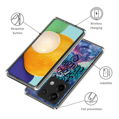 For Xiaomi Redmi Note 13 Pro 5G / Poco X6 5G TPU Case Soft Phone Cover IMD Pattern Printing