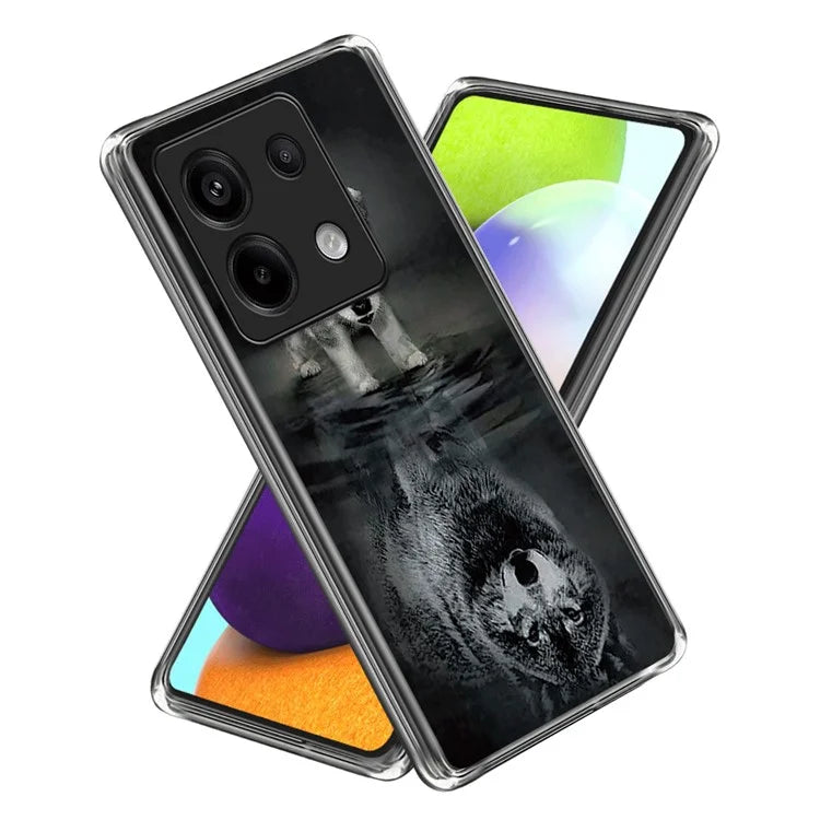 For Xiaomi Redmi Note 13 Pro 5G / Poco X6 5G TPU Case Soft Phone Cover IMD Pattern Printing