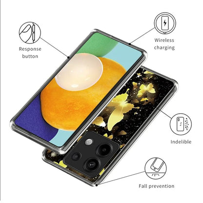 For Xiaomi Redmi Note 13 Pro 5G / Poco X6 5G TPU Case Soft Phone Cover IMD Pattern Printing