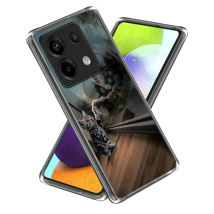 For Xiaomi Redmi Note 13 Pro 5G / Poco X6 5G TPU Case Soft Phone Cover IMD Pattern Printing
