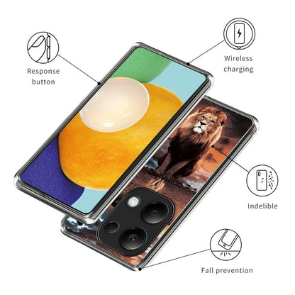 For Xiaomi Redmi Note 13 Pro 4G / Poco M6 Pro 4G Case IMD Pattern Printing Phone TPU Cover