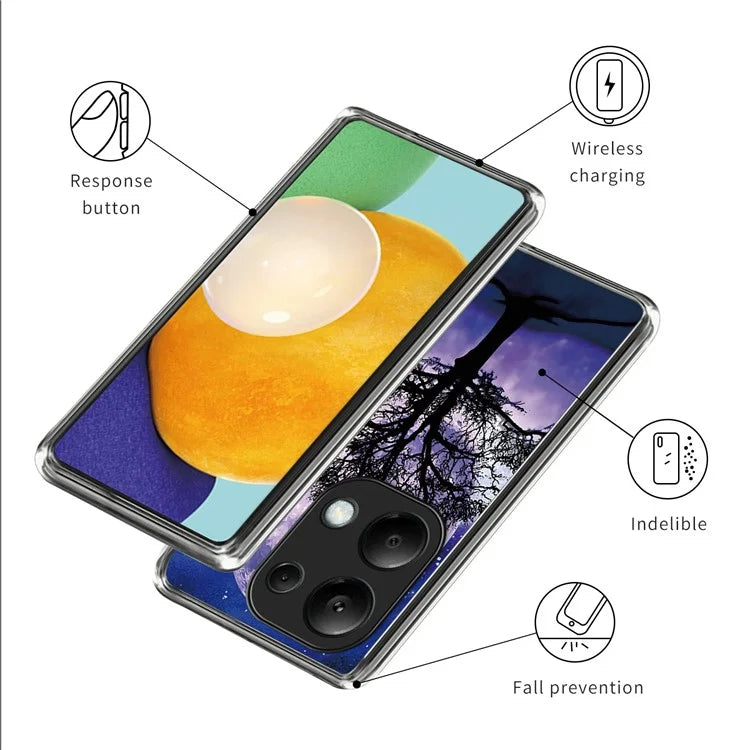 For Xiaomi Redmi Note 13 Pro 4G / Poco M6 Pro 4G Case IMD Pattern Printing Phone TPU Cover